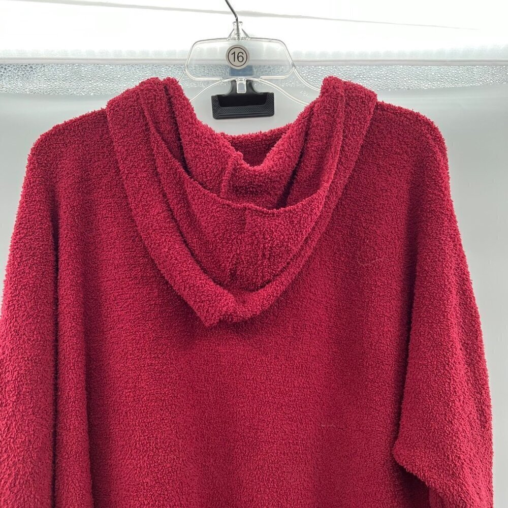 Absolutely Creative Wordwide Womens Open Front Hooded Fuzzy Cardigan Red OS - Picture 6 of 8